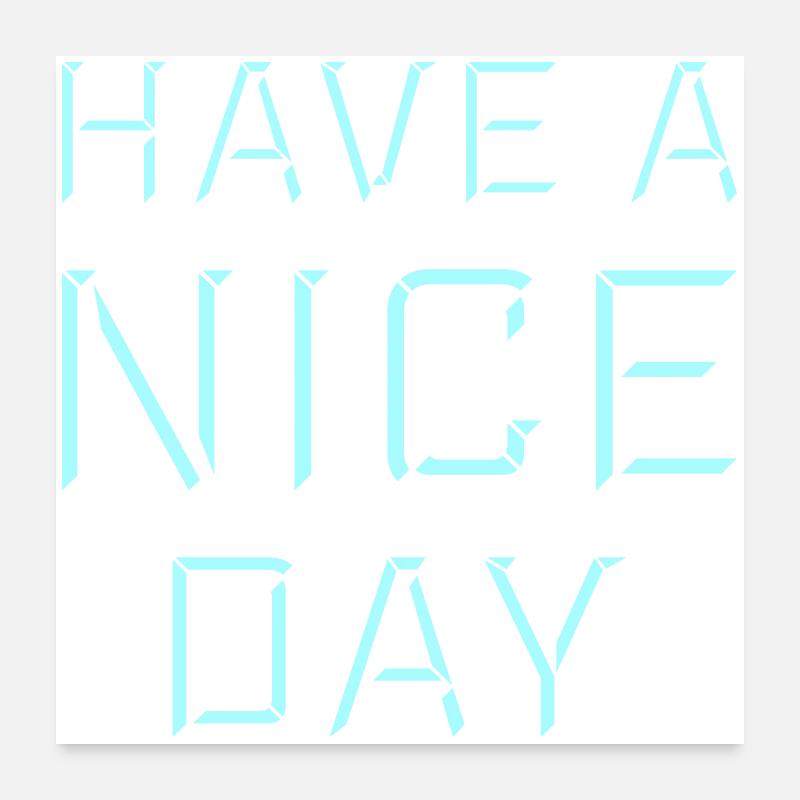Have A Nice Day Lustig Sarkastischer Spruch Nett Poster 60x60 cm