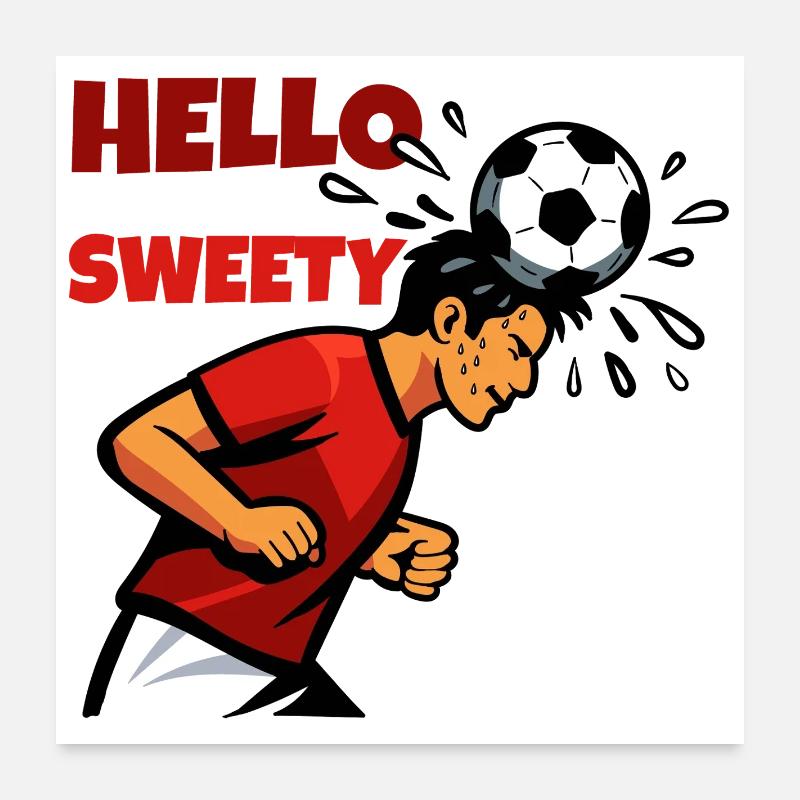 Header Soccer Hero in Game Poster 24" x 24" (60x60 cm)