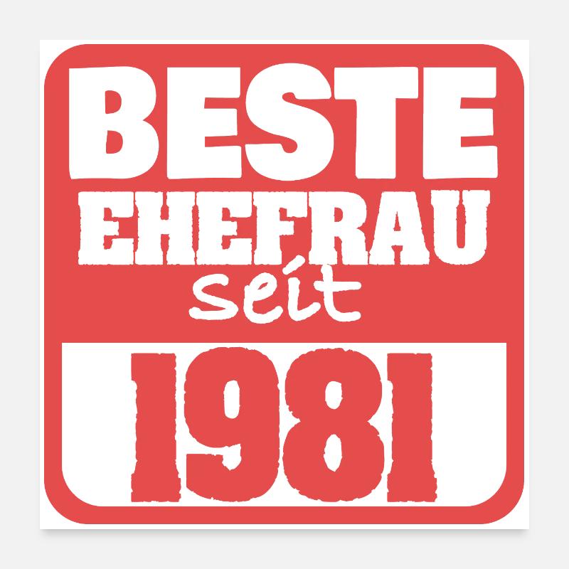 Ehe 1981 Poster 60x60 cm