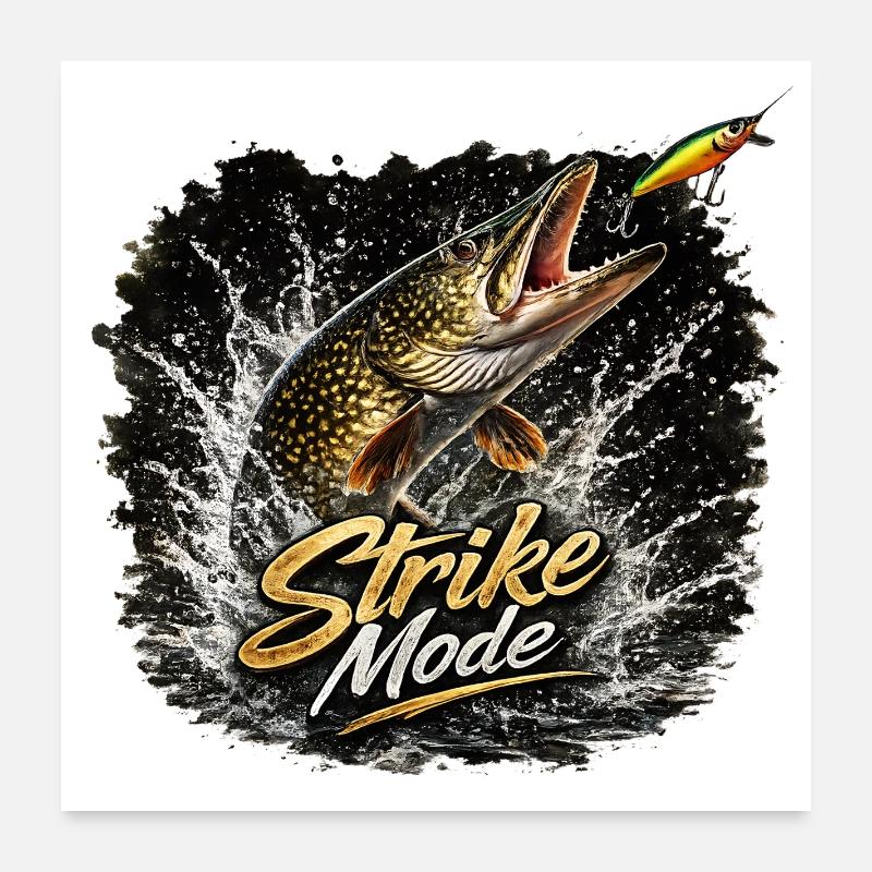 Mode Frappe – Chemise de pêche Predator Poster 60 x 60 cm