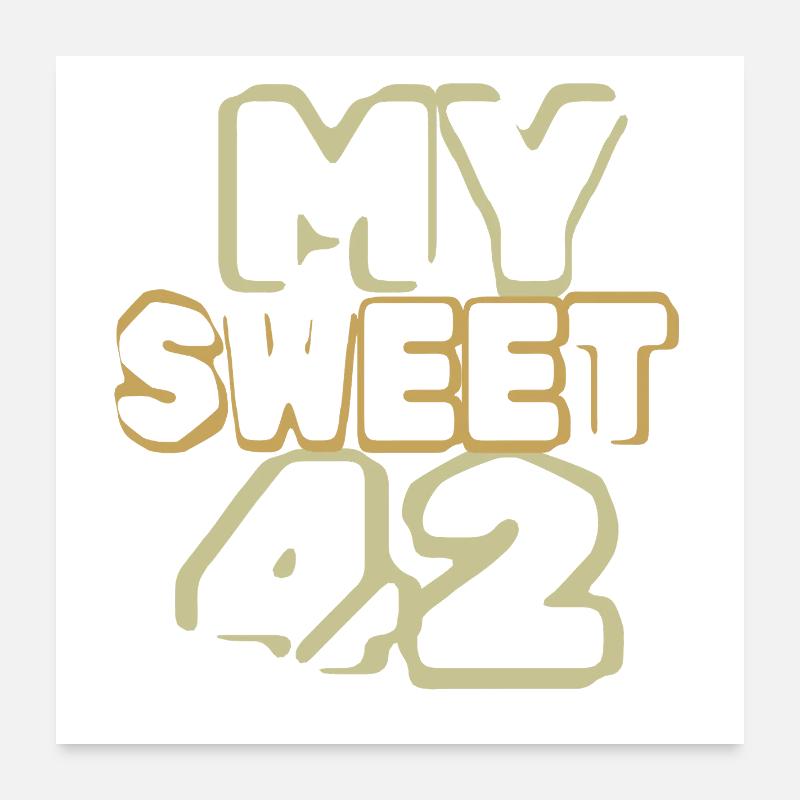 Age 42 Poster 24" x 24" (60x60 cm)