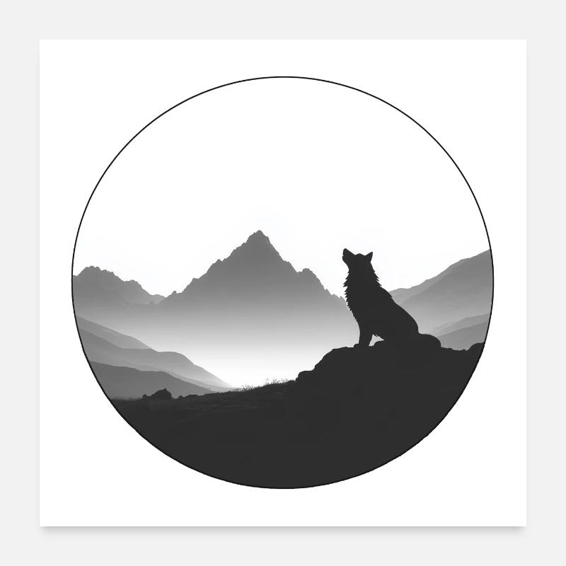 loup Poster 60 x 60 cm