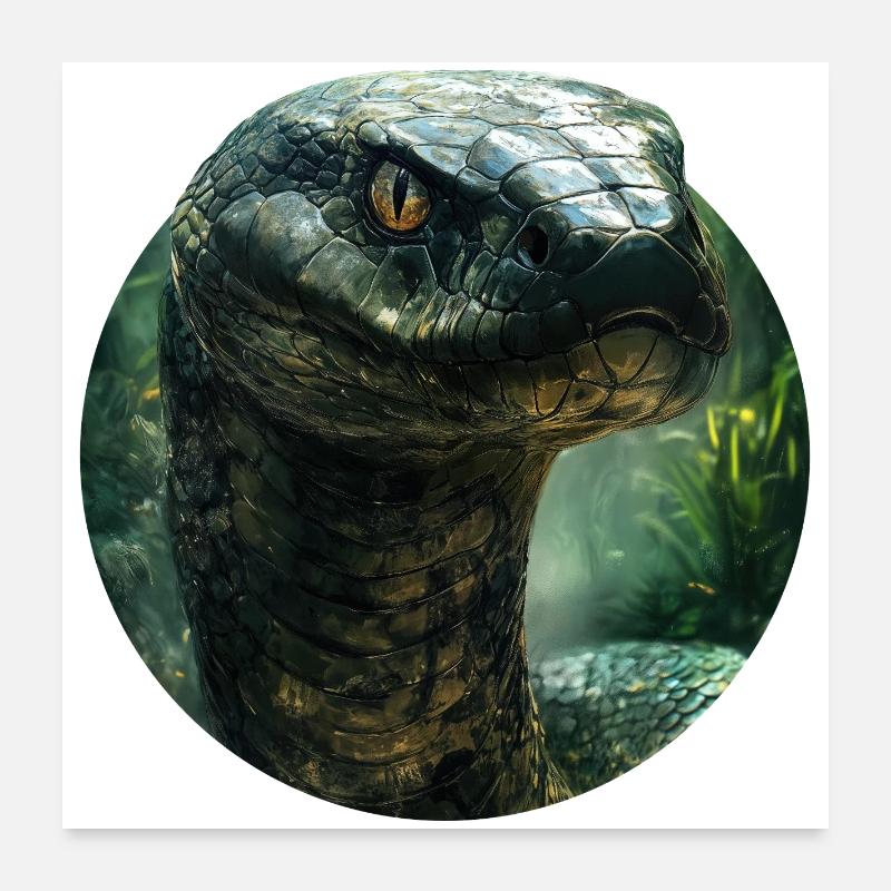 Schlangendesign Poster 60x60 cm