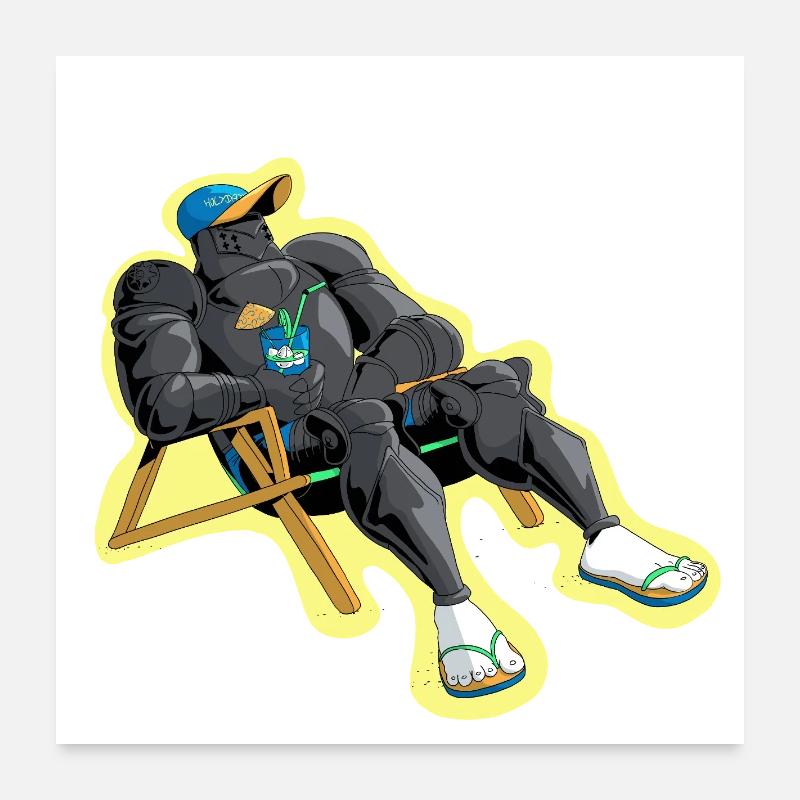 The Warrior's Rest Poster 24" x 24" (60x60 cm)