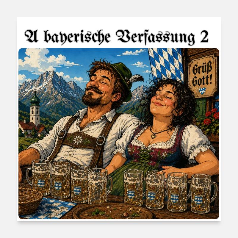 _A_bayerische_Verfassung_II Poster 60x60 cm