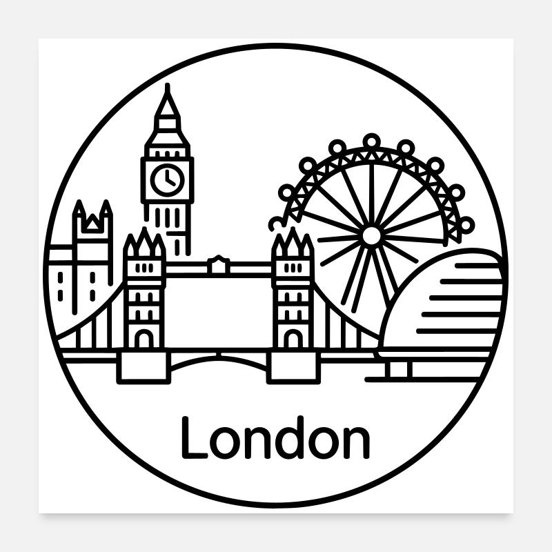 Londres Poster 60 x 60 cm