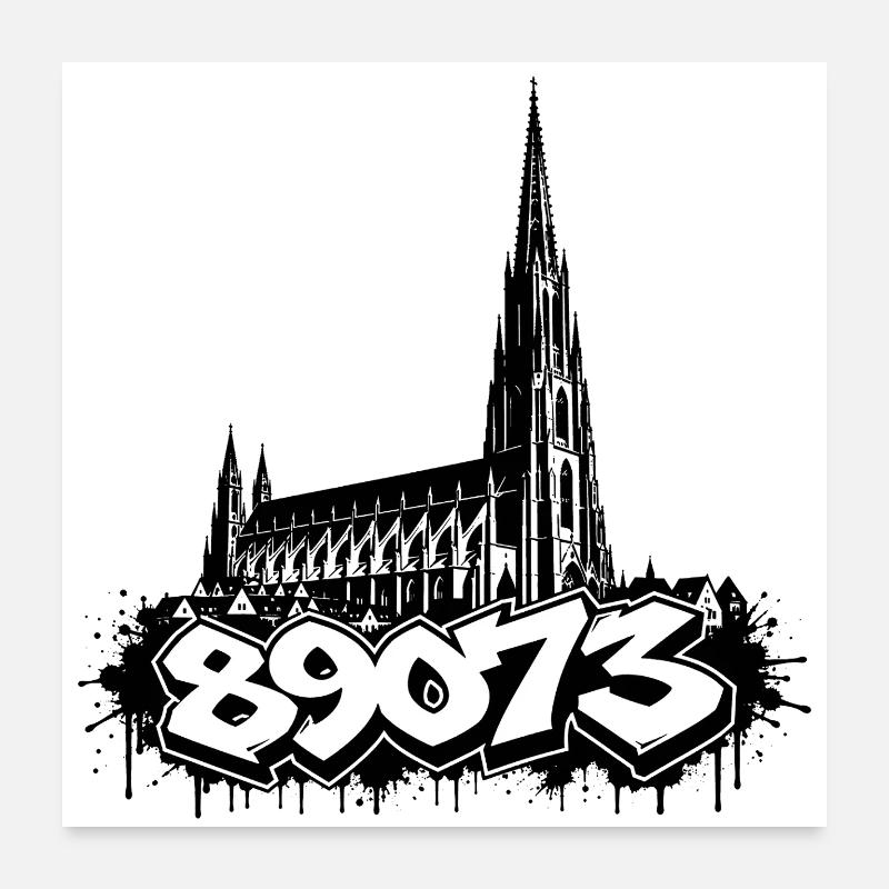 Ulm Motiv 5 Poster 60x60 cm