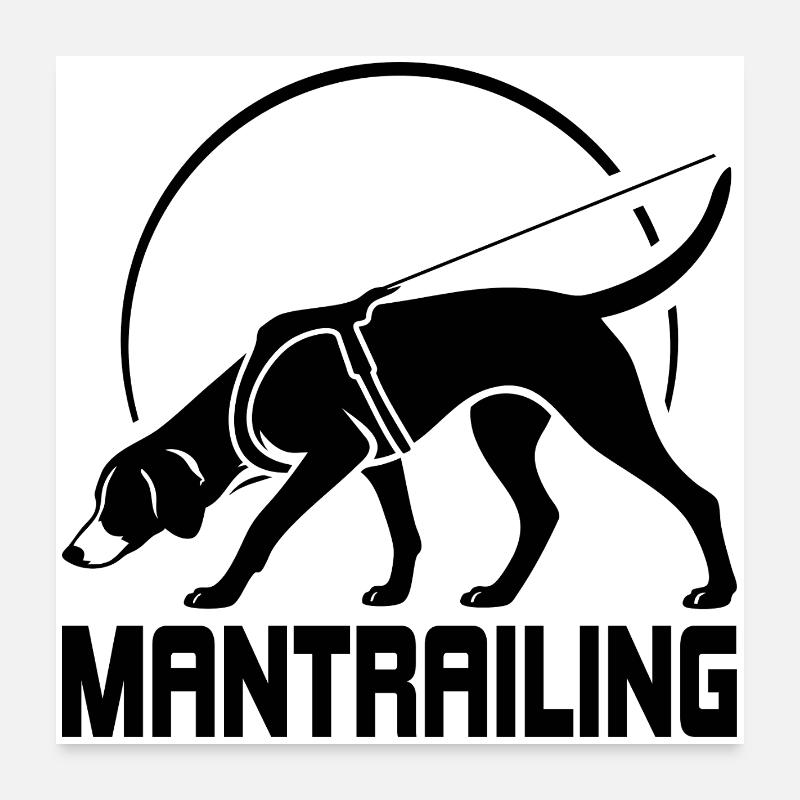 Foxhound Mantrailing Hundesport Hund Wilsigns Poster 60x60 cm
