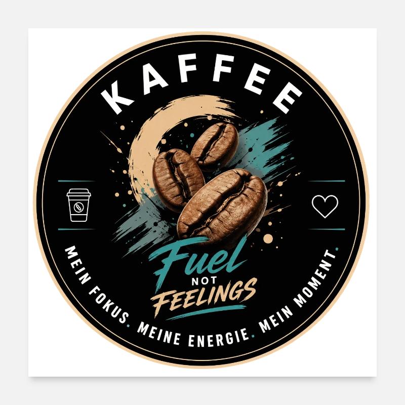 Fuel Coffee - Kaffee modern Poster 60x60 cm