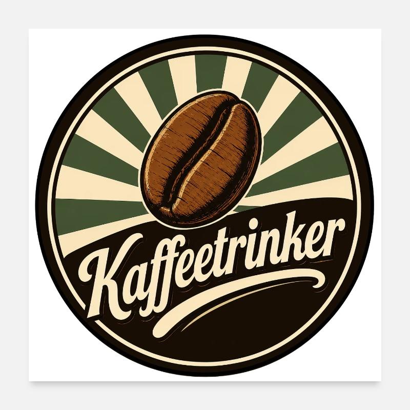 Kaffeetrinker klassisch Poster 60x60 cm