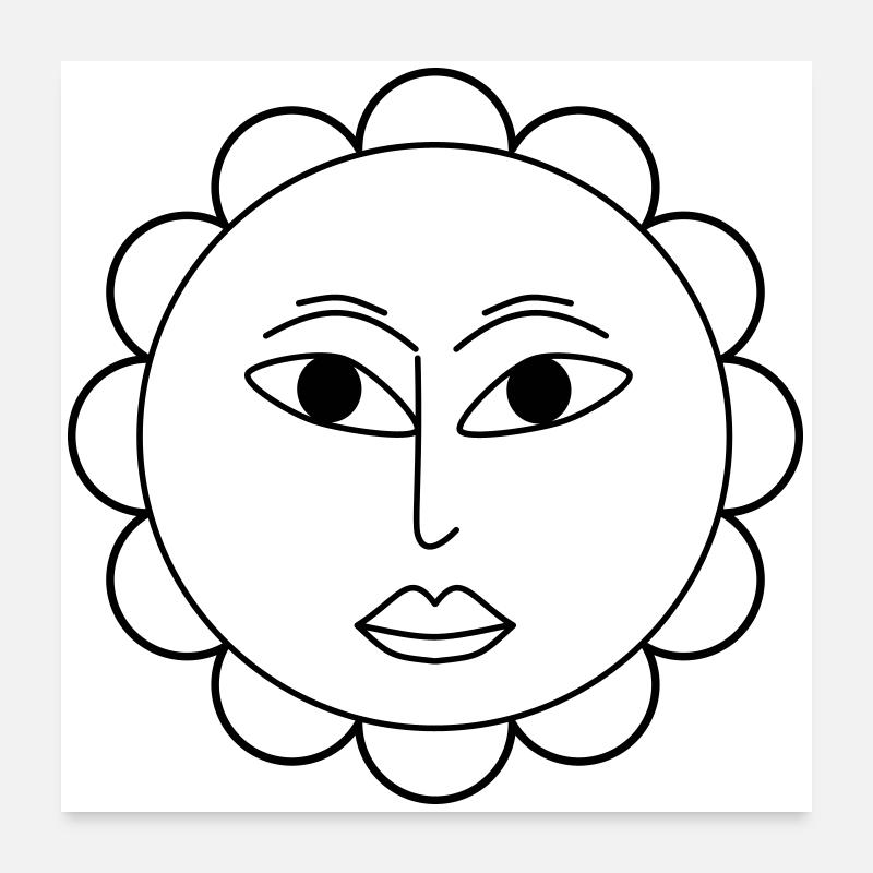 Schlichte Blume Poster 60x60 cm