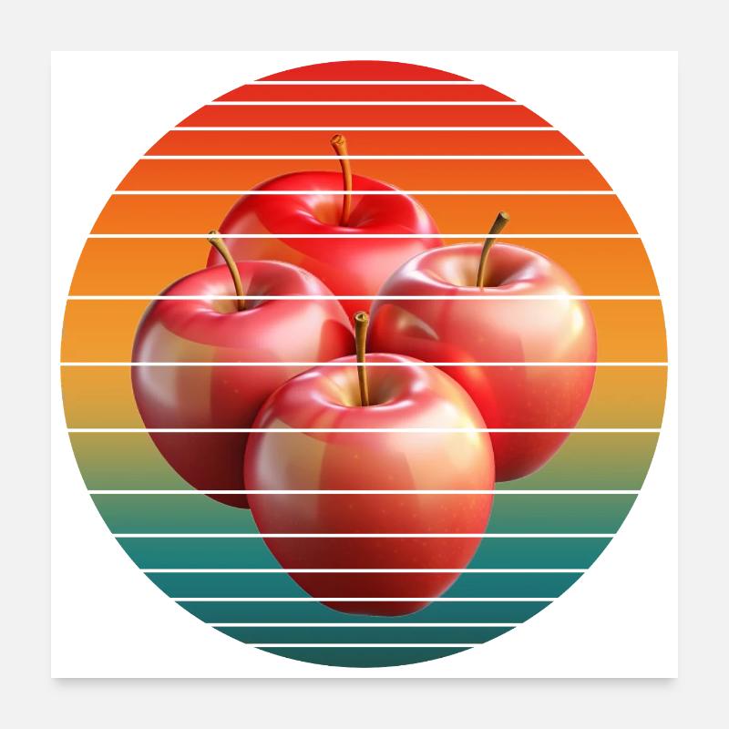Fruit de la pomme Poster 60 x 60 cm