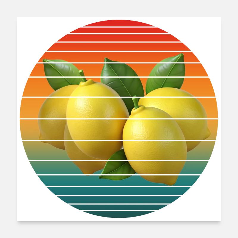 Fruit du citron Poster 60 x 60 cm