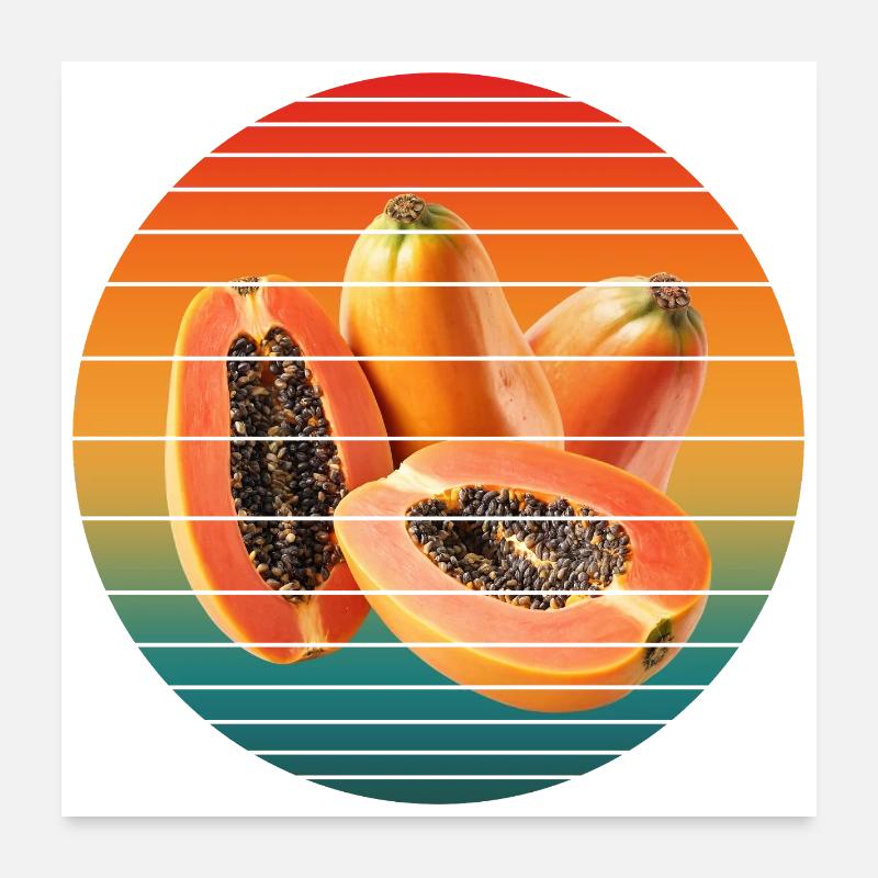papaya fruit Poster 24" x 24" (60x60 cm)