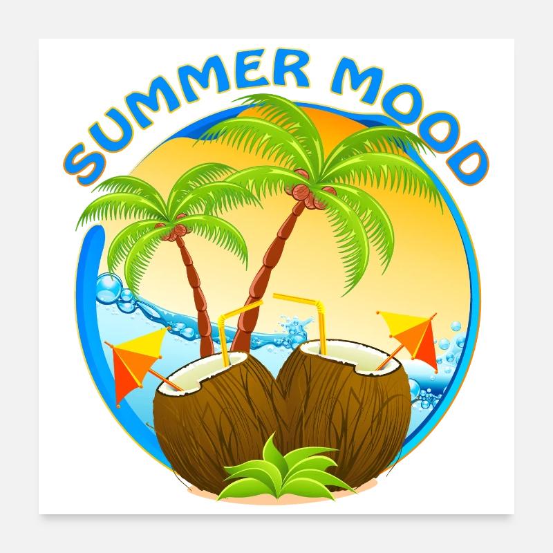 Tropical Cocktail Drink Summer Mood Poster 60 x 60 cm