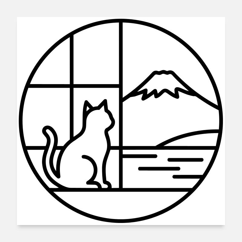 Fuji Poster 60x60 cm