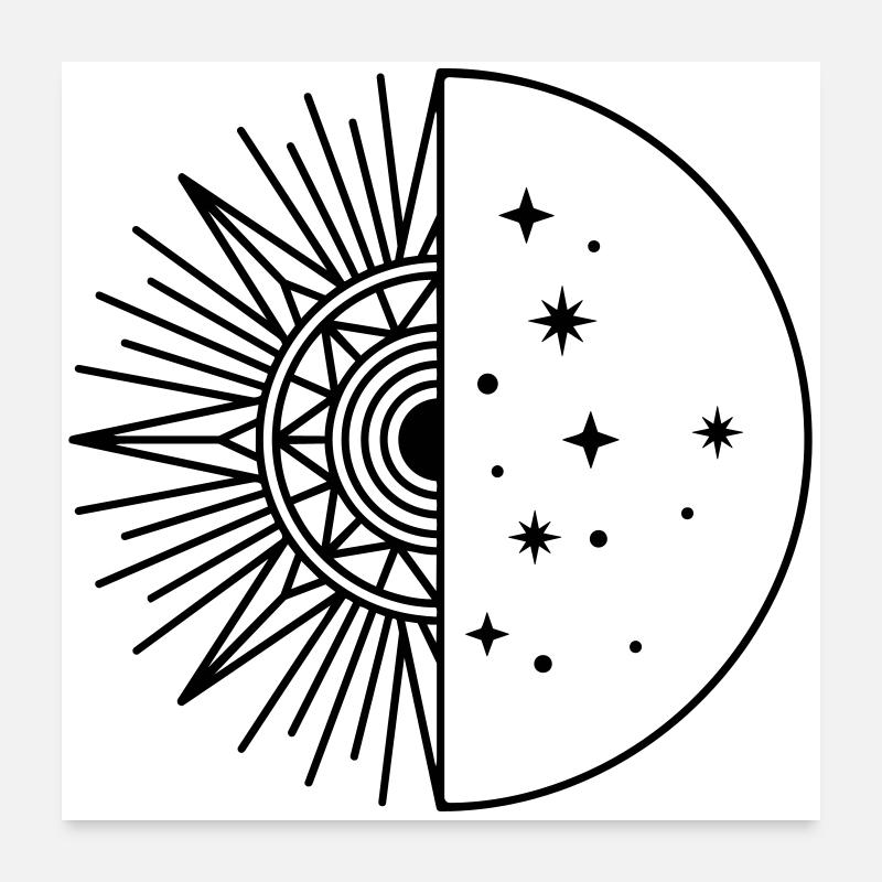 Soleil Lune Poster 60 x 60 cm
