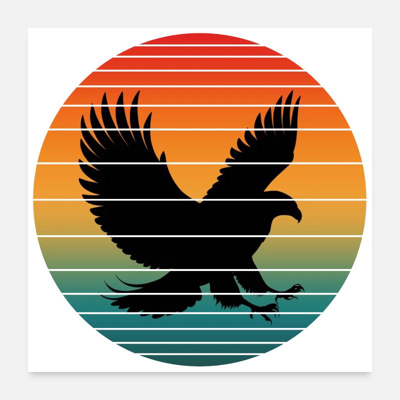 Vintage Eagle Poster 60x60 cm