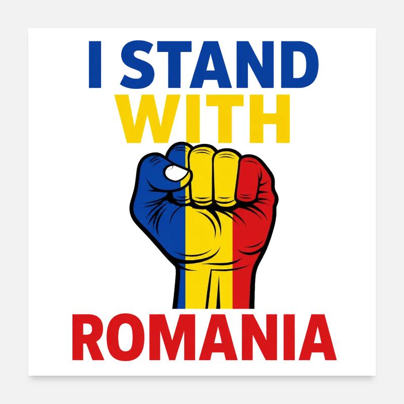 Support for Romania Poster 24" x 24" (60x60 cm)