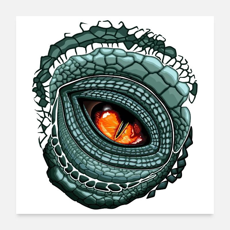 Prédateur Oculaire Primal Poster 60 x 60 cm