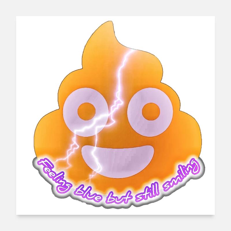 Creative Poop Vector Illustration. Poster 24" x 24" (60x60 cm)