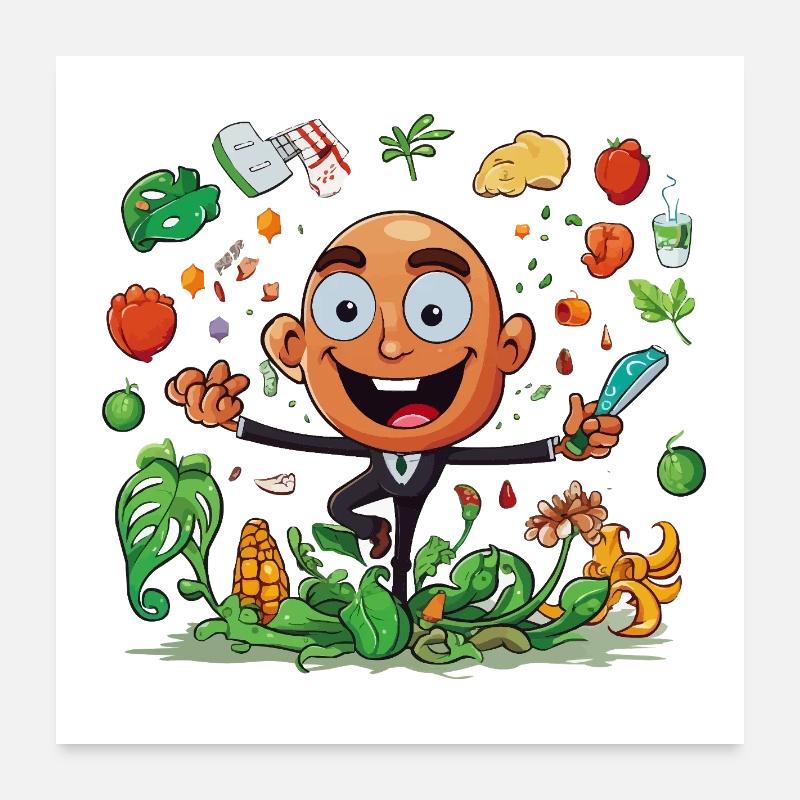 Kitchen Hero Vegetable Magic Poster 24" x 24" (60x60 cm)