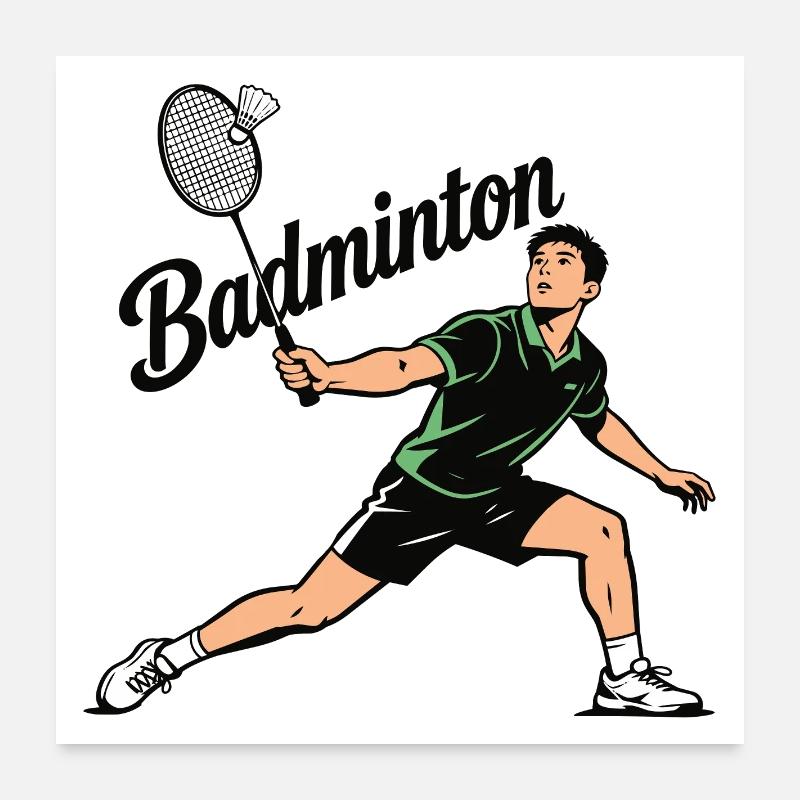 badminton sport Poster 24" x 24" (60x60 cm)