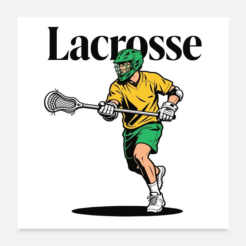 Sport de crosse Poster 60 x 60 cm