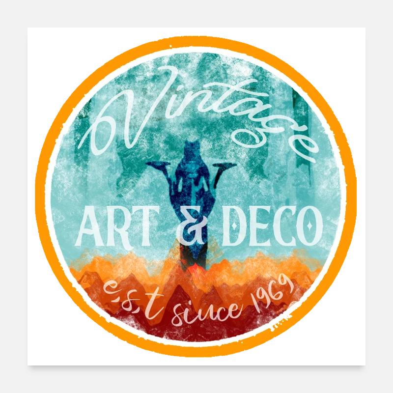 Art déco vintage Poster 60 x 60 cm