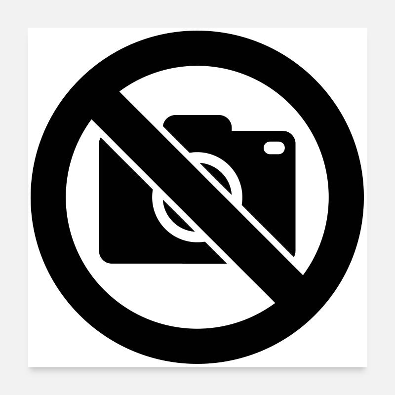 Pas de photographie, pas de photos Poster 60 x 60 cm