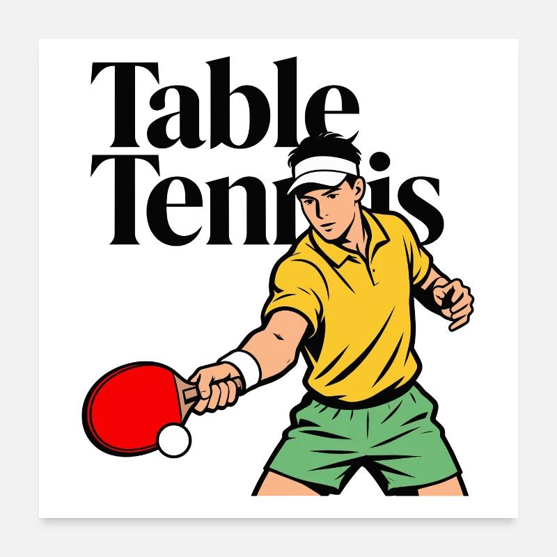 Tennis de table Poster 60 x 60 cm