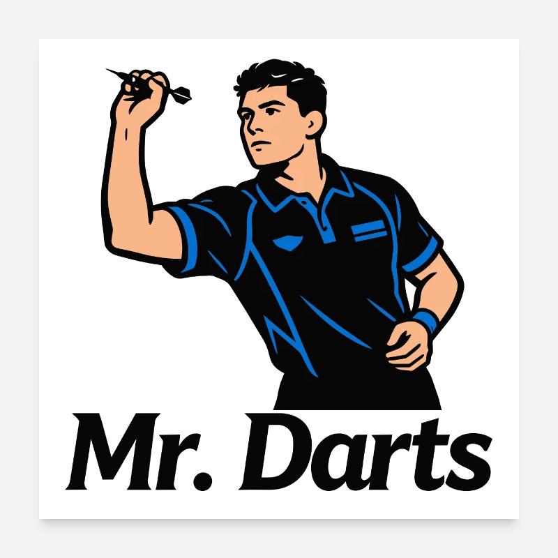 Fléchettes darter Poster 60 x 60 cm