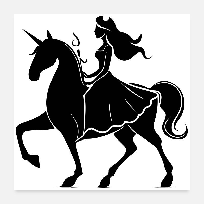 Princess Unicorn Poster 24" x 24" (60x60 cm)