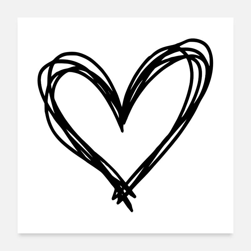 Herz Poster 60x60 cm