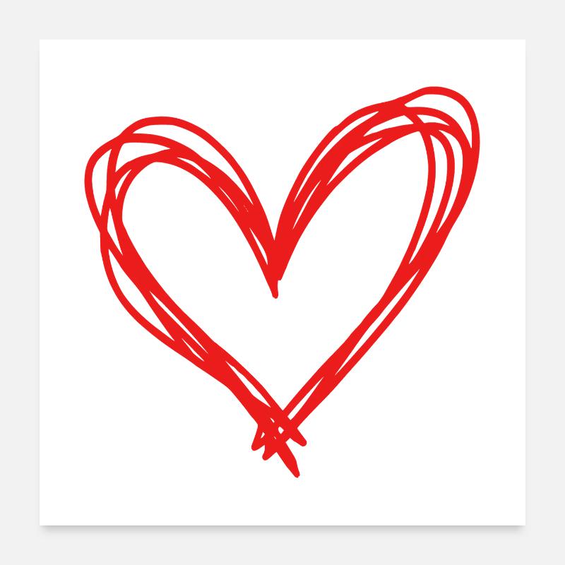 Herz Poster 60x60 cm