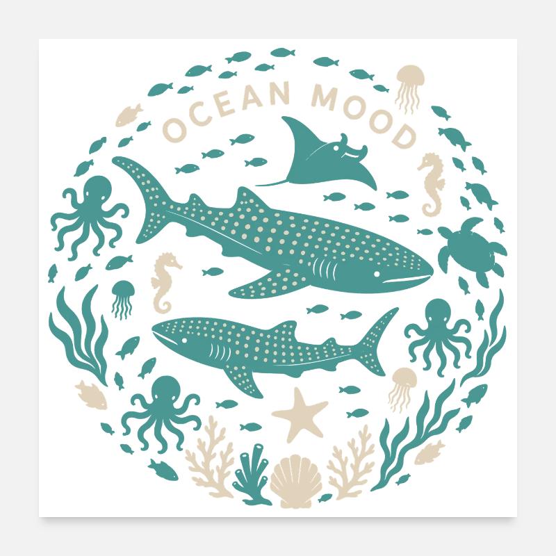 Ocean Mood Poster 60x60 cm