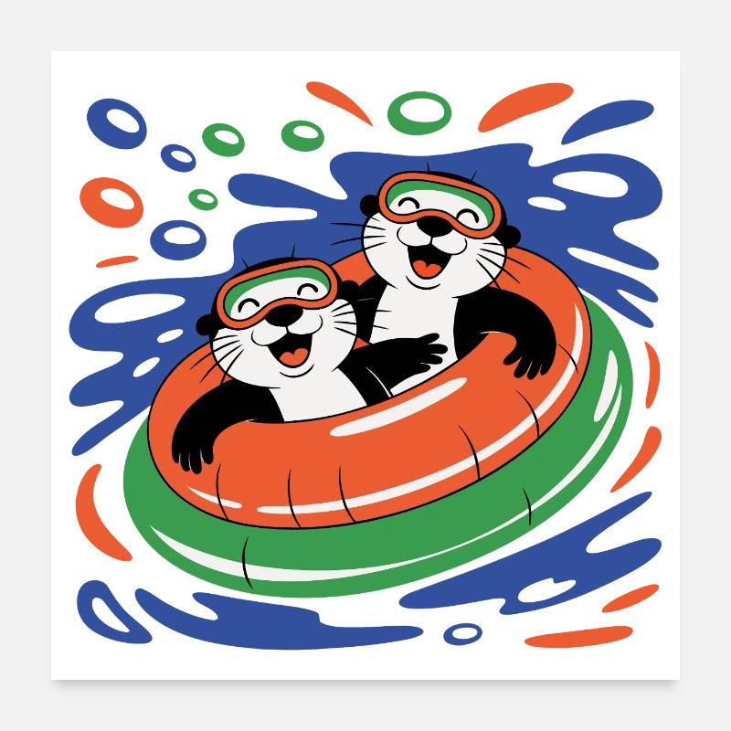 Funny Otter Crew Poster 24" x 24" (60x60 cm)