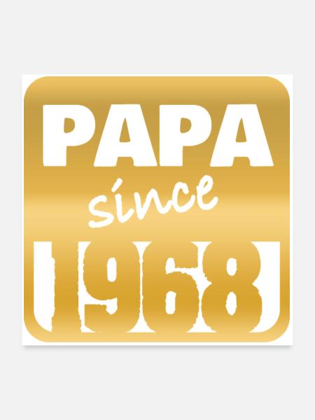 Papa 1968 - Poster 60 x 60 cm - blanc - Devant