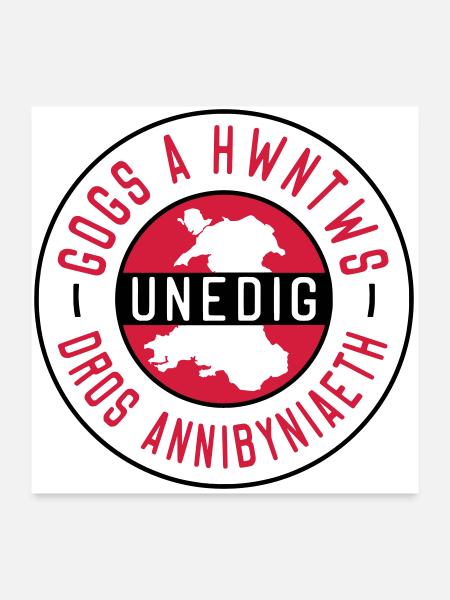 Gogs A Hwntws Unedig Dros Annibyniaeth - Poster 60x60 cm - Weiß - Vorne