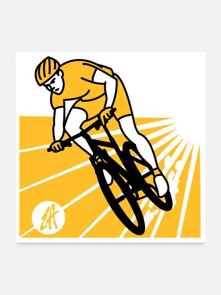 VTT - Poster 60 x 60 cm - blanc - Devant