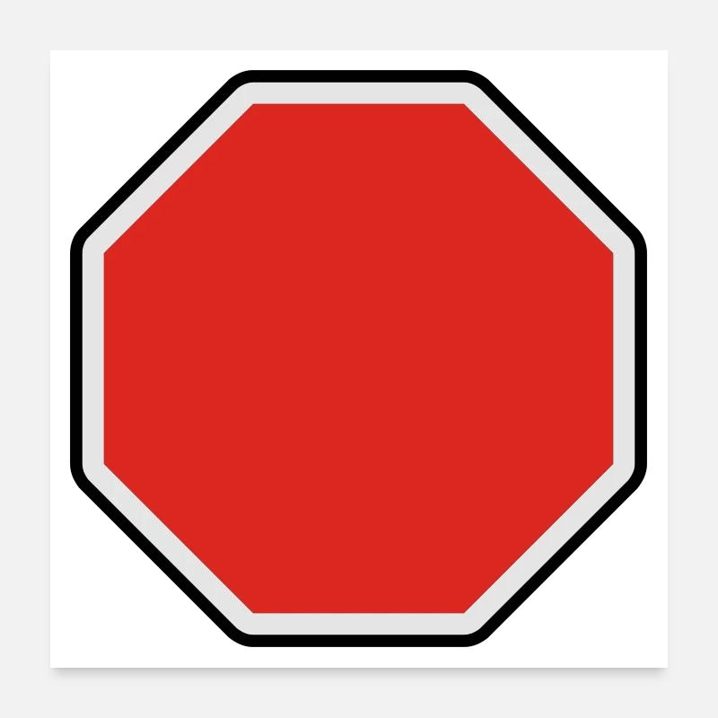 verkehrsschild - für eigenen text Poster 60x60 cm