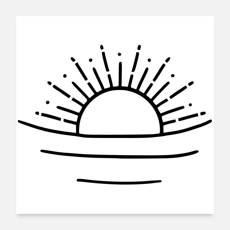 soleil détendu Poster 60 x 60 cm
