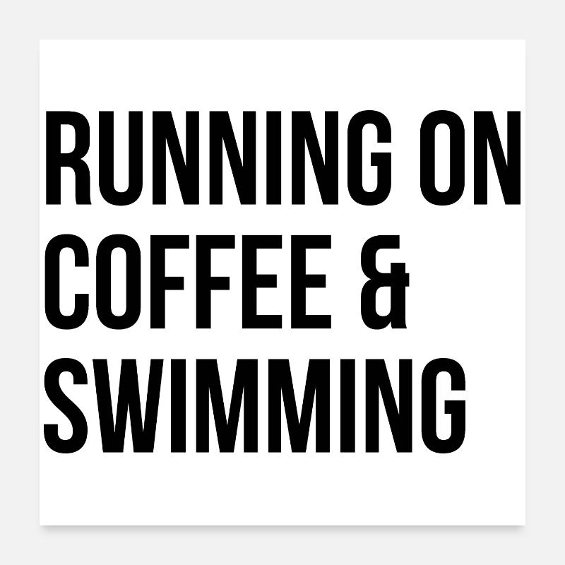 natation Poster 60 x 60 cm