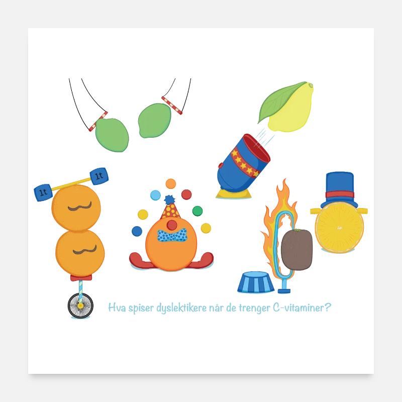 fruits du cirque Poster 60 x 60 cm