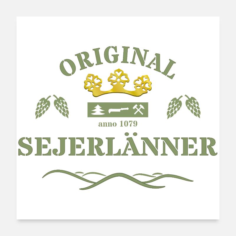 Original Sejerlänner Siegerländer  Poster 60x60 cm