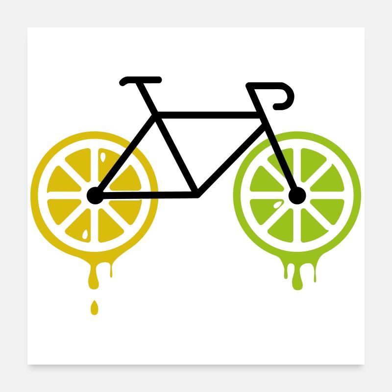 bike lemon Poster 24" x 24" (60x60 cm)