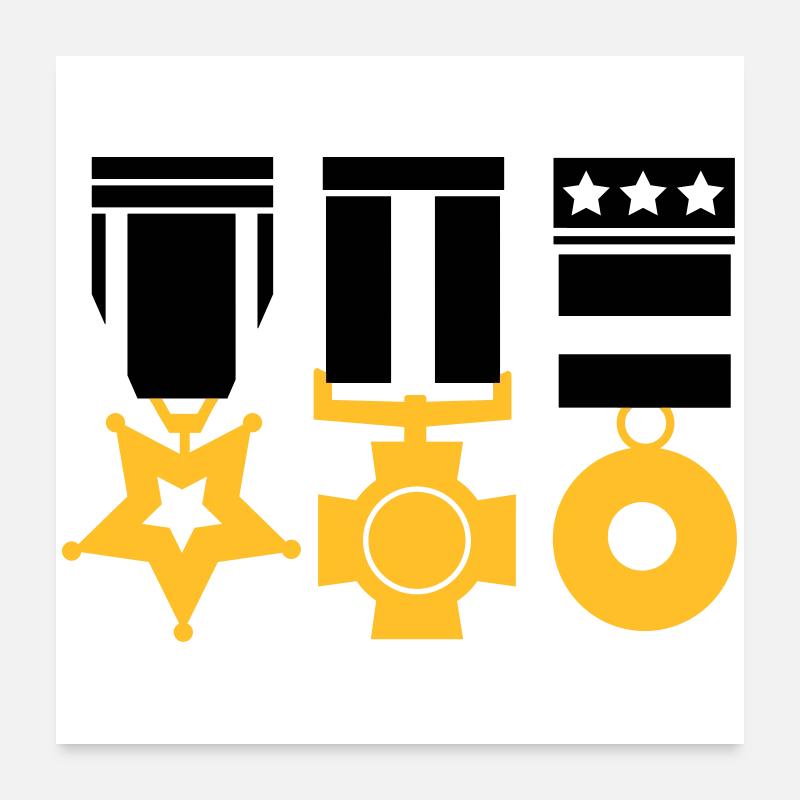 medals Poster 24" x 24" (60x60 cm)