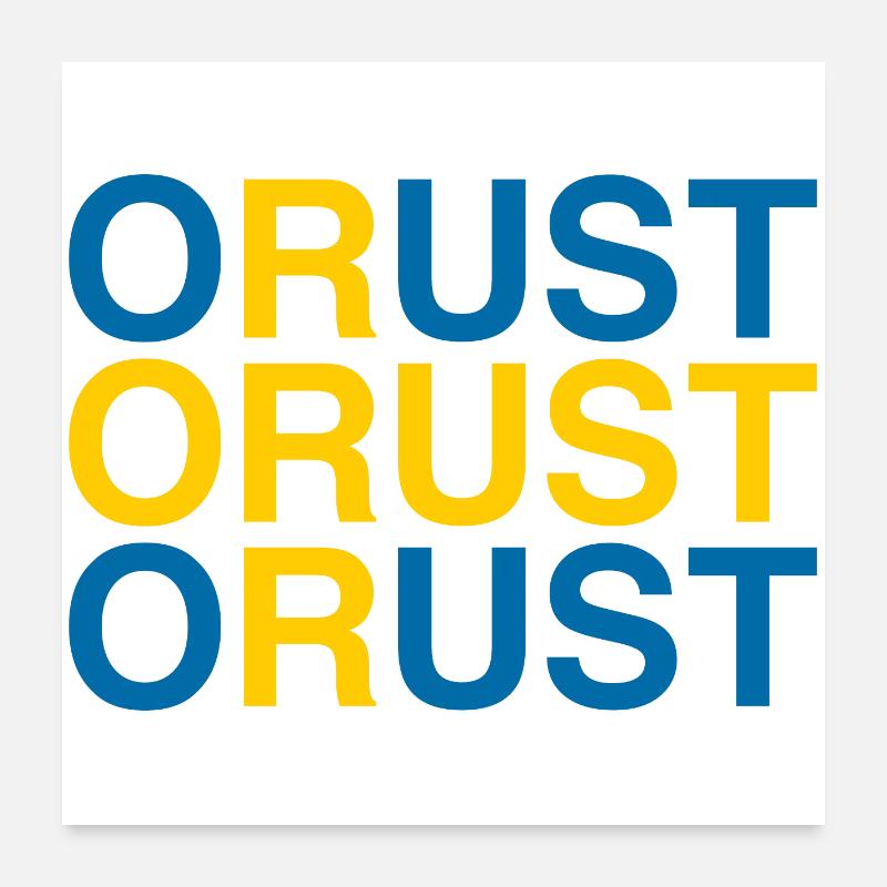ORUST Sverige Suède Suède Drapeau Poster 60 x 60 cm