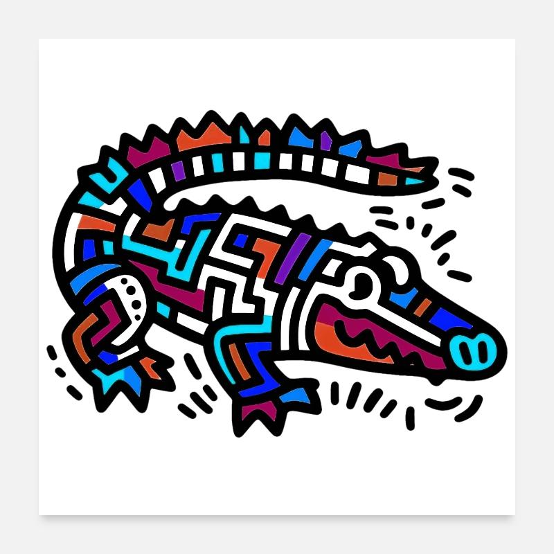 Krokodil Poster 60x60 cm
