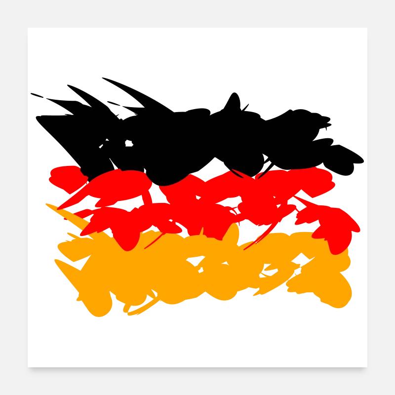 Germany Flag Graffiti Design Poster 24" x 24" (60x60 cm)